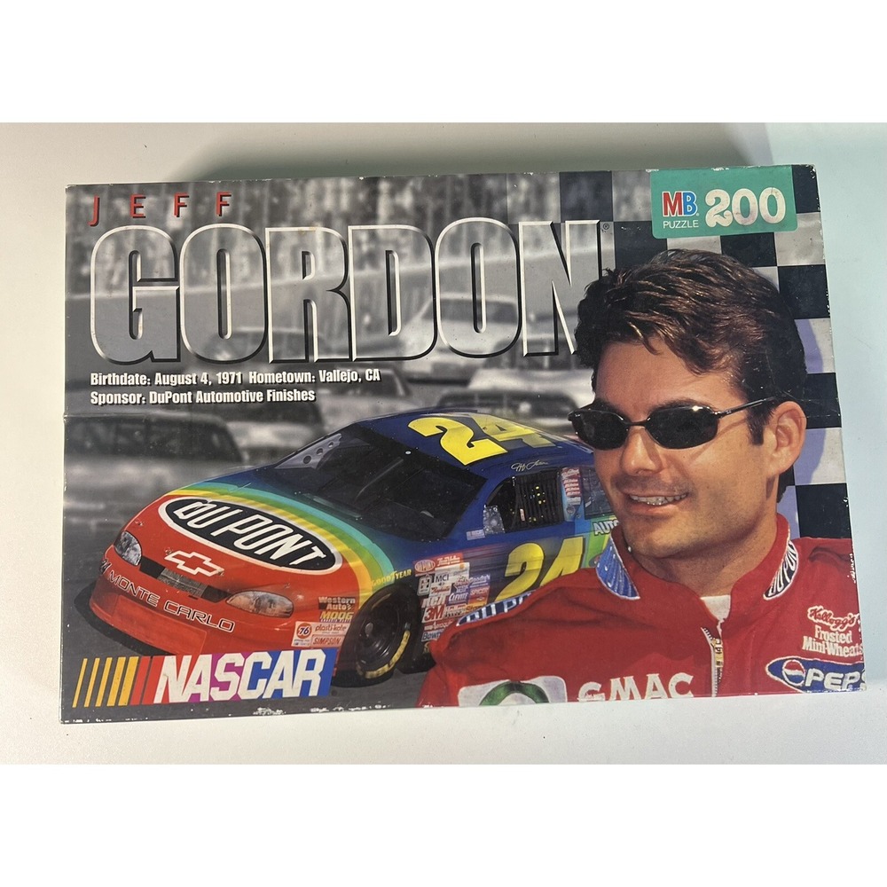 NASCAR Jeff Gordon Jigsaw Puzzle Sealed Milton Bradley 200 Pieces